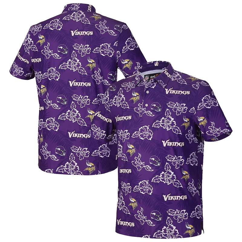 Polo Performance Reyn Spooner violet pour homme des Minnesota Vikings