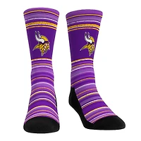 Pack combiné de chaussettes et caleçons boxeurs Rock Em Socks Minnesota Vikings Primary Crew pour hommes