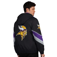 Men's Starter Black/Purple Minnesota Vikings Thursday Night Gridiron Full-Zip Jacket