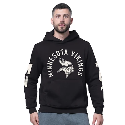 Sweat à capuche en polaire noir pour homme des Vikings du Minnesota