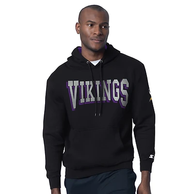 Men's Starter Black Minnesota Vikings Thursday Night Gridiron Hoodie