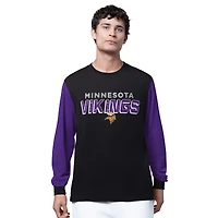 Men's Starter Black Minnesota Vikings Thursday Night Gridiron Long Sleeve T-Shirt