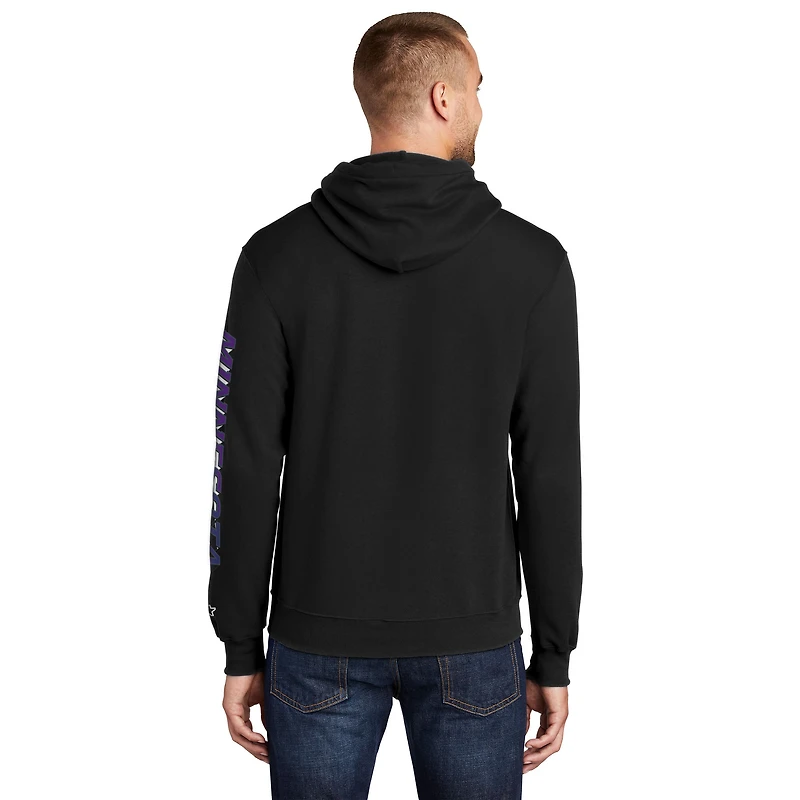 Men's Starter Black Minnesota Vikings Wordmark Logo Pullover Hoodie