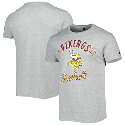 Men's Starter Heathered Gray Minnesota Vikings Prime Time T-Shirt