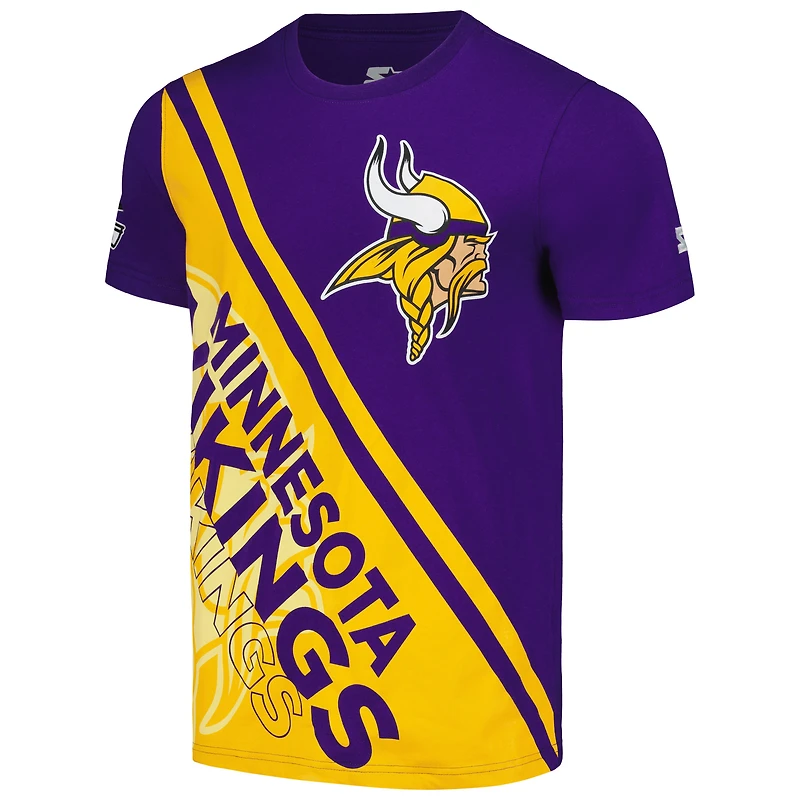 T-shirt graphique Starter violet/or pour hommes Minnesota Vikings Finish Line Extreme