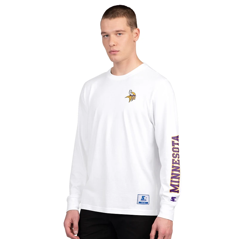 Men's Starter Purple/White Minnesota Vikings Short Sleeve & Long T-Shirt Combo Pack