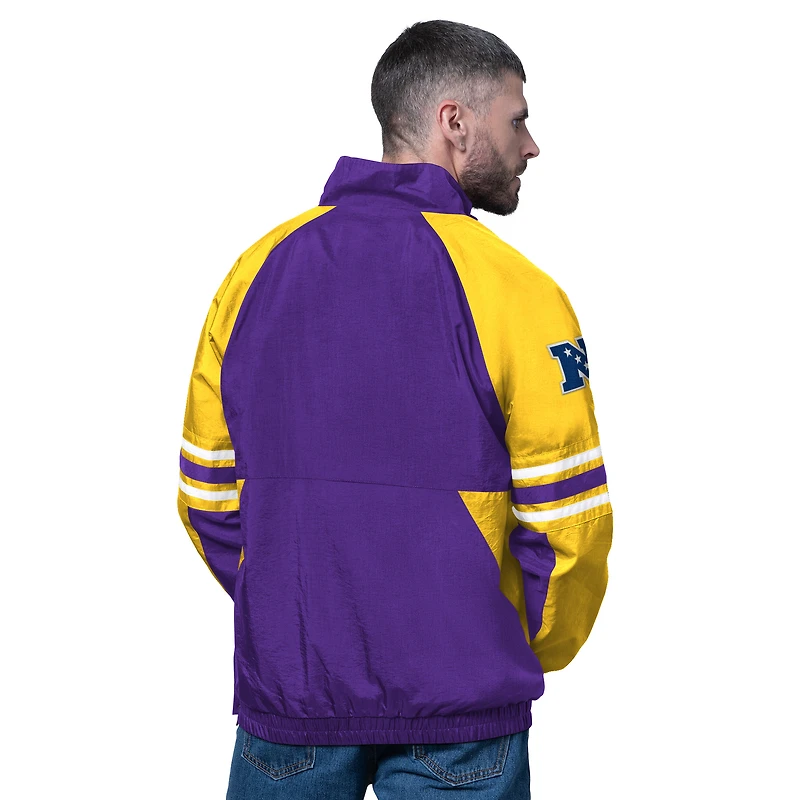 Pull demi-zippé violet pour homme des Vikings du Minnesota
