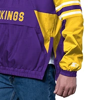 Pull demi-zippé violet pour homme des Vikings du Minnesota