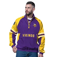 Pull demi-zippé violet pour homme des Vikings du Minnesota