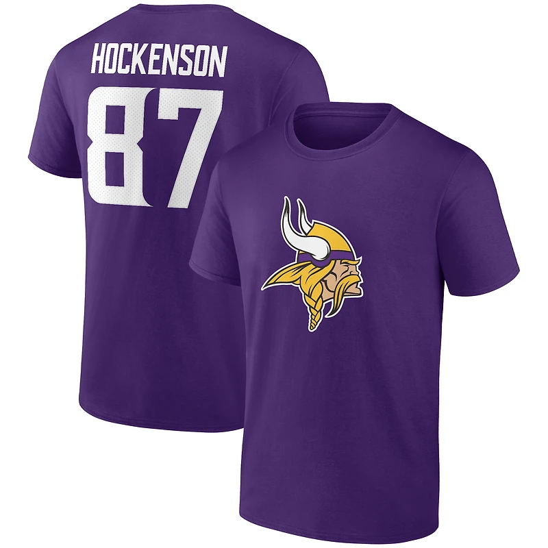 Men's T.J. Hockenson Purple Minnesota Vikings Player Icon T-Shirt