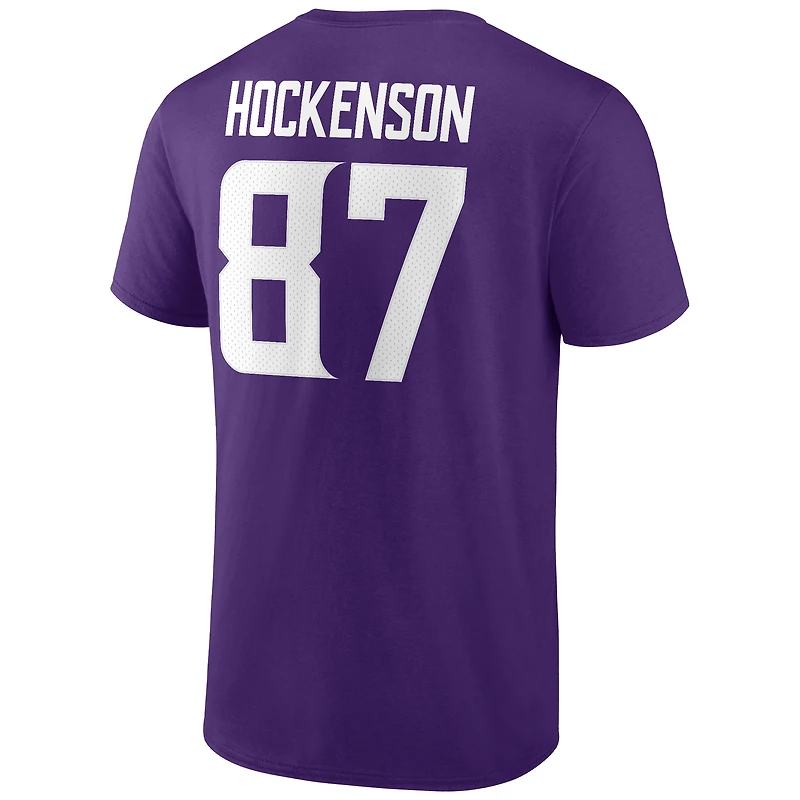 Men's T.J. Hockenson Purple Minnesota Vikings Player Icon T-Shirt