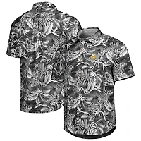 Chemise Tommy Bahama Black Minnesota Vikings Aqua Lush entièrement boutonnée pour homme