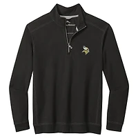 Men's Tommy Bahama  Black Minnesota Vikings Big & Tall Montego Bay Half-Zip Pullover