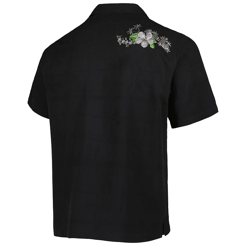 Chemise boutonnée Tommy Bahama Minnesota Vikings Sport Azule Oasis Camp pour homme, noir