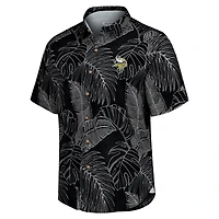 Men's Tommy Bahama Black Minnesota Vikings Sport Vine Line Button-Down Shirt