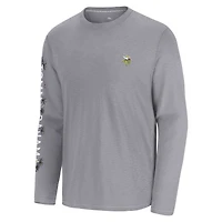 Men's Tommy Bahama  Gray Minnesota Vikings Oasis Endzone Lux Long Sleeve T-Shirt