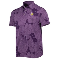 Polo Tommy Bahama pour homme Minnesota Vikings Miramar Blooms violet