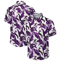 Men's Tommy Bahama Purple Minnesota Vikings Sunnyvale Blooms Camp Button-Up Shirt