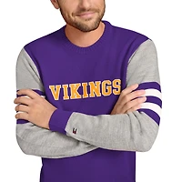 Men's Tommy Hilfiger Purple/Heather Gray Minnesota Vikings Acrylic Crewneck Pullover Sweater
