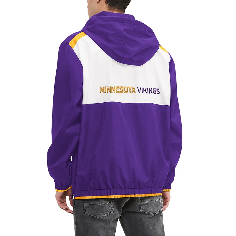 Haut à capuche demi-zip Tommy Hilfiger pour hommes violet/blanc Minnesota Vikings Carter
