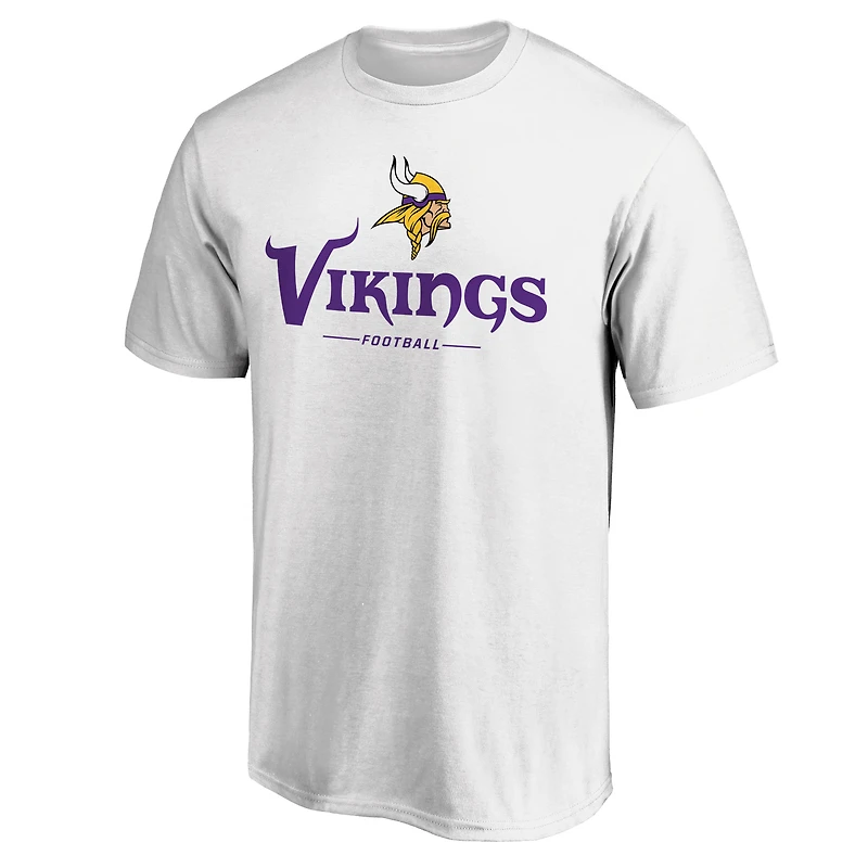 Men's  White Minnesota Vikings Team Lockup T-Shirt