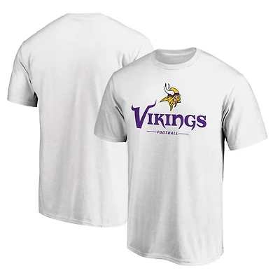 Men's  White Minnesota Vikings Team Lockup T-Shirt