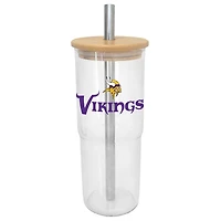 Verre à vin en verre de 24 oz des Vikings du Minnesota