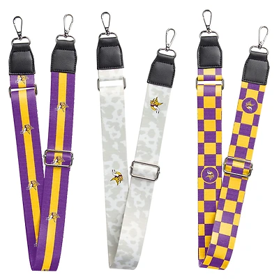 Ensemble de 3 sangles de sac des Vikings du Minnesota