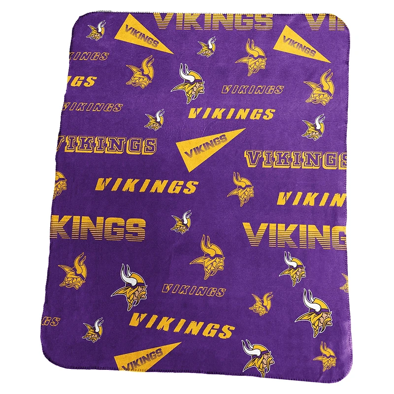 Couverture polaire classique 50" x 60" des Vikings du Minnesota