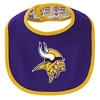 Newborn & Infant Minnesota Vikings Dynamic Duo Bodysuit, Bib Knit Hat Set