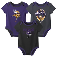 Ensemble trois pièces Nike Minnesota Vikings pour nouveau-né et bébé