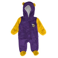 Newborn & Infant Outerstuff Purple Minnesota Vikings Stay Napping Fleece Bunting Full-Zip Sleeper