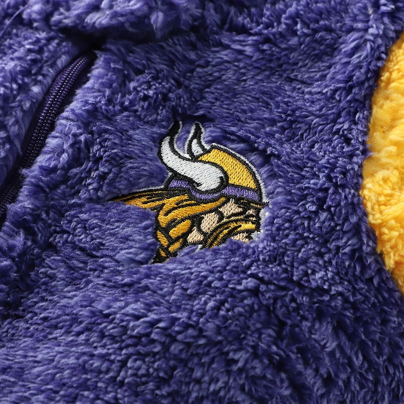 Newborn & Infant Outerstuff Purple Minnesota Vikings Stay Napping Fleece Bunting Full-Zip Sleeper