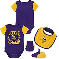 OST VIKE PRPLE 22 NOUVEAU-NÉ LITTLE CHAMP CREEPER BIB & BOOTIE SET INFGIFPCK