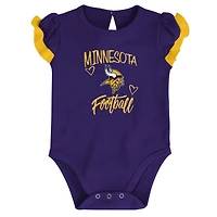 Newborn & Infant Purple/Gold Minnesota Vikings Too Much Love Two-Piece Bodysuit Set