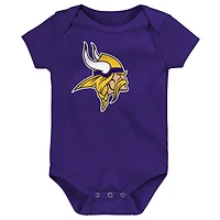 Newborn Outerstuff Purple Minnesota Vikings Primary Logo Bodysuit