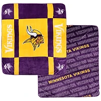 Couverture ultra confortable double face à motif bloc inversé Pegasus Minnesota Vikings 60" x 70"
