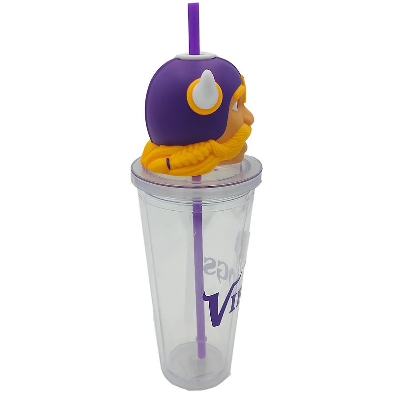 Gobelet à bec verseur Pegasus Minnesota Vikings, 680 ml, avec couvercle et mascotte