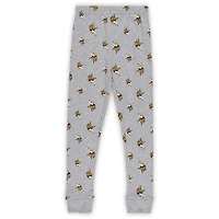Ensemble de nuit avec t-shirt et pantalon à manches longues pour enfants d'âge préscolaire gris chiné Minnesota Vikings