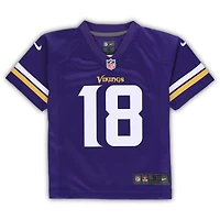 Maillot de match Nike Justin Jefferson violet Minnesota Vikings pour enfants d'âge préscolaire