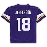 Maillot de match Nike Justin Jefferson violet Minnesota Vikings pour enfants d'âge préscolaire