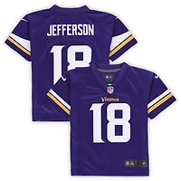 Maillot de match Nike Justin Jefferson violet des Vikings du Minnesota pour enfants d'âge préscolaire