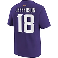 Preschool Nike Justin Jefferson Purple Minnesota Vikings Player Name & Number T-Shirt