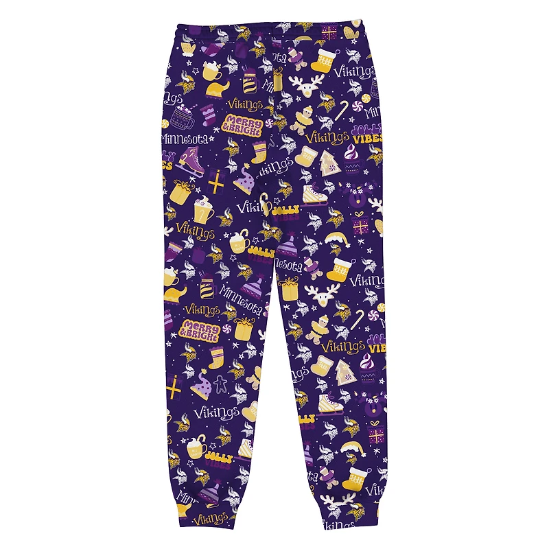 Preschool Outerstuff Purple Minnesota Vikings Chestnut Holiday Sleep Set