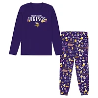 Ensemble de nuit Noël Outerstuff violet des Vikings du Minnesota, couleur châtaigne