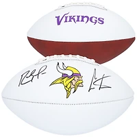 Ballon de football américain Franklin White Panel autographié par Randy Moss et Cris Carter des Vikings du Minnesota