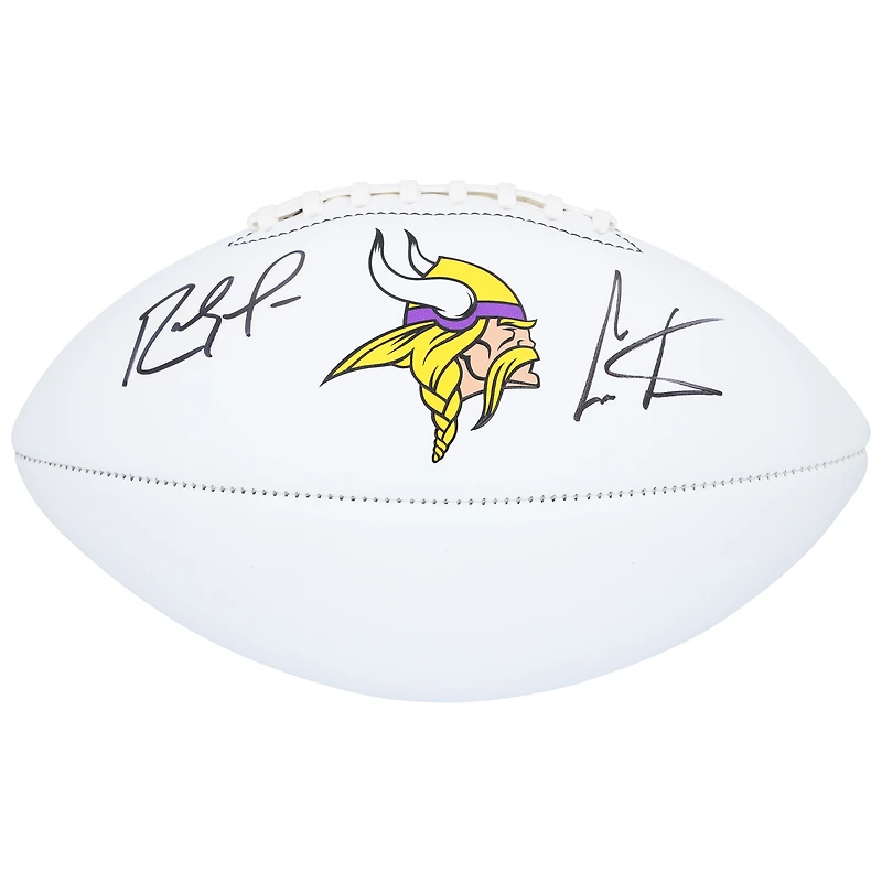 Ballon de football américain Franklin White Panel autographié par Randy Moss et Cris Carter des Vikings du Minnesota