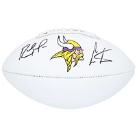 Ballon de football américain Franklin White Panel autographié par Randy Moss et Cris Carter des Vikings du Minnesota