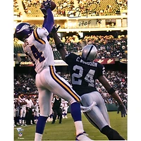 Photo dédicacée de Randy Moss (Minnesota Vikings) - 40,6 x 50,8 cm (16 x 20 pouces) - Match contre les Raiders - avec inscription « HOF 18 »