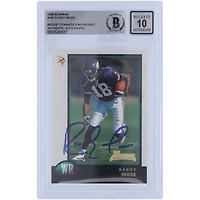 Randy Moss Minnesota Vikings autographié 1998 Bowman #182 Beckett Fanatics Witnessed Authenticated 10 Rookie Card